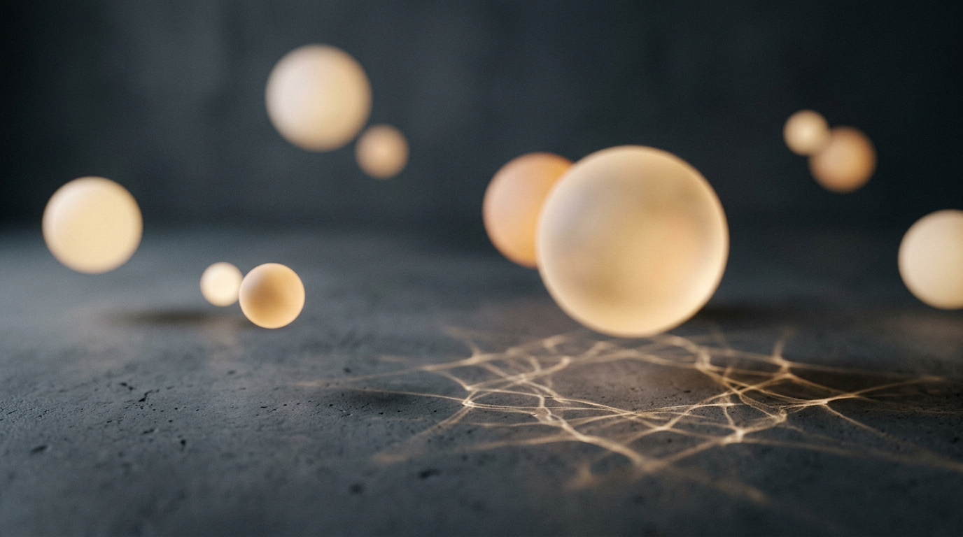 穿插插畫：光點與層次的抽象視覺